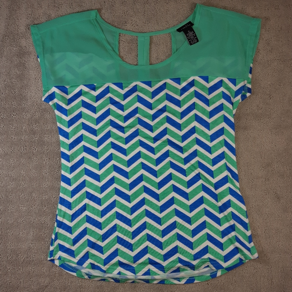 Chevron Cut Out Top